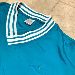 Vintage 80s Jockey Pullover Mens Large Teal Windbreaker Longsleeve